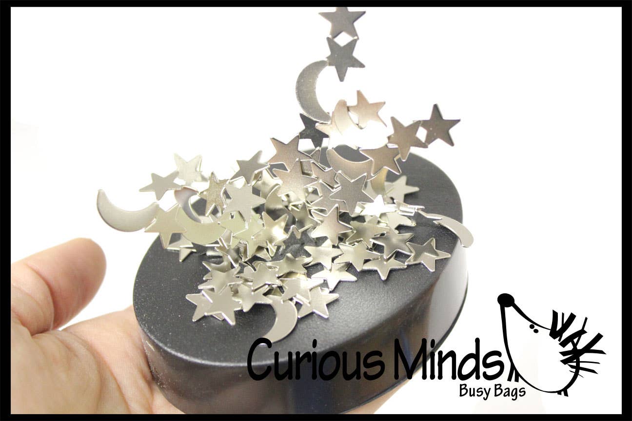 1 Magnetic Moon and Stars Fidget Sculpture - Office Science