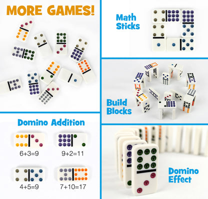 Double 12 Mexican Train Dominoes in Carrying Case