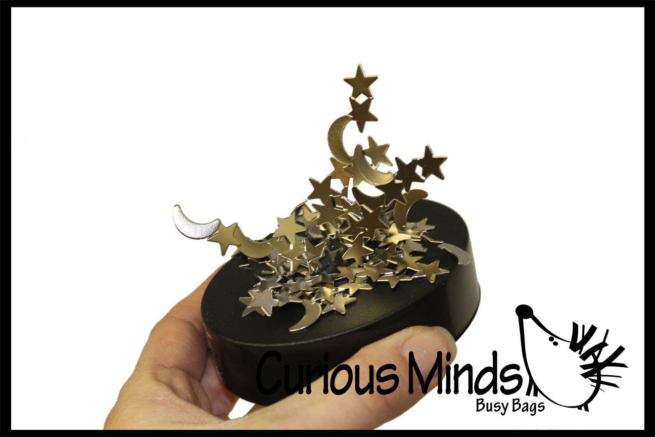 1 Magnetic Moon and Stars Fidget Sculpture - Office Science